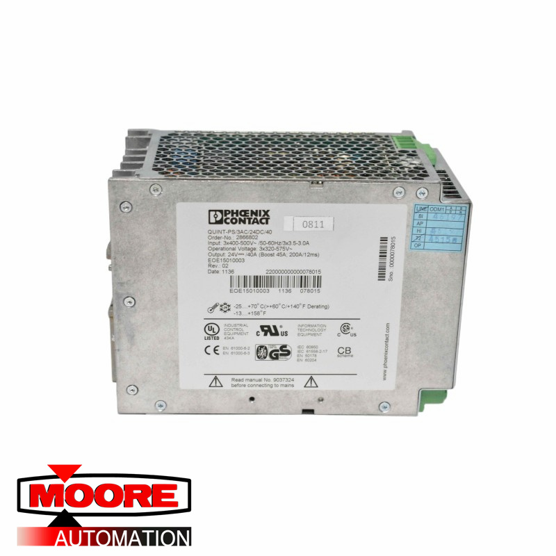 Phoenix Contact 2866802 QUINT-PS/3AC/24DC/40 Bloc d'alimentation