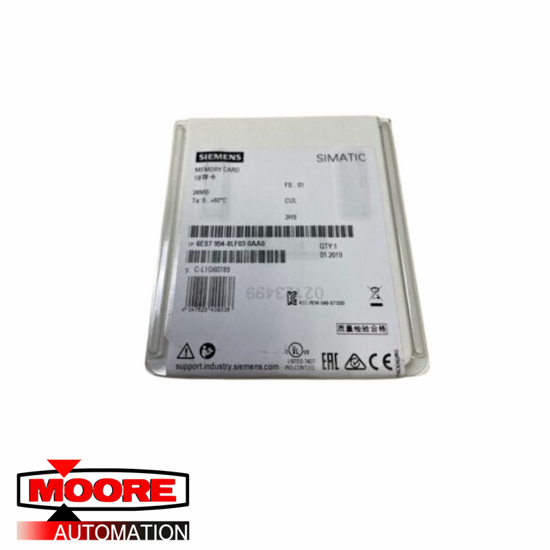 SIEMENS 6ES7954-8LF03-0AA0 CARTE MÉMOIRE SIMATIC S7. 24 Mo