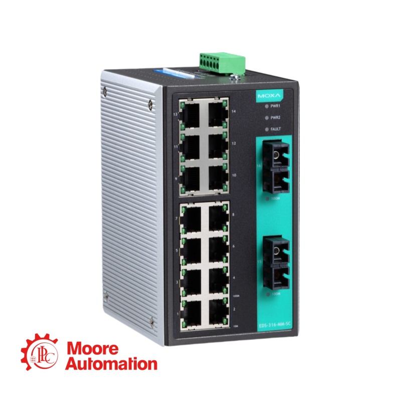 MOXA 4600136 EDS-316-SS-SC-T Commutateur Ethernet industriel géré