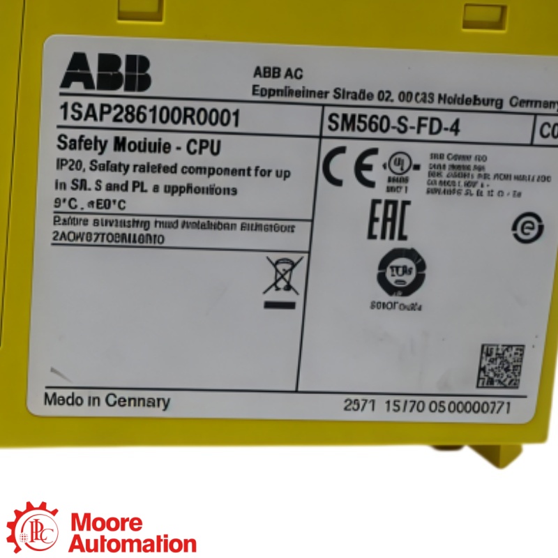 Module CPU de sécurité ABB SM560-S-FD-4 AC500-S