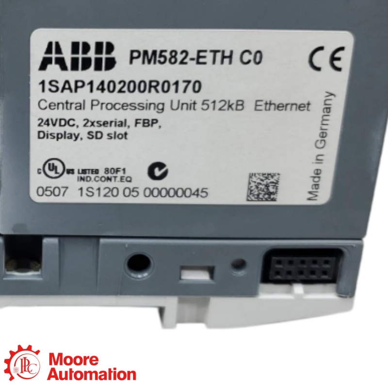 Automate programmable ABB PM582-ETH AC500 avec Ethernet