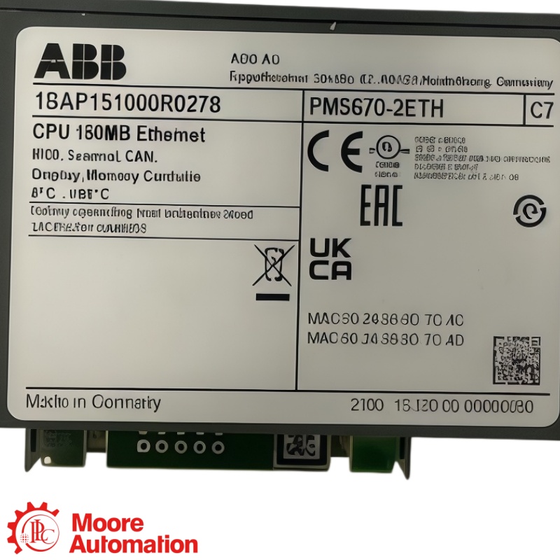 Module processeur ABB PM5670-2ETH AC500 V3