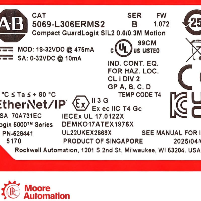 5069-L306ERMS2 GL 5380 SIL2 Motion Controller