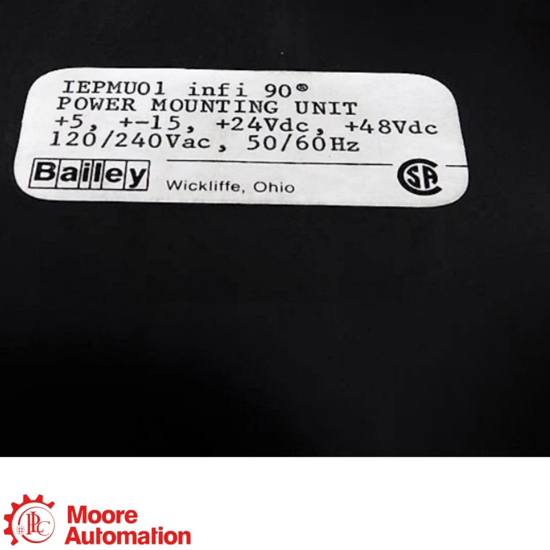 ABB Bailey IEPMU01 Rear-Mount Power Mounting Unit