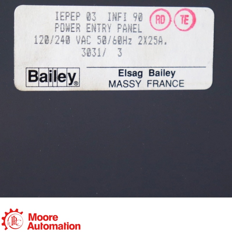 ABB Bailey IEPEP03 PIEPEP03 INFI 90 Power Entry Panel