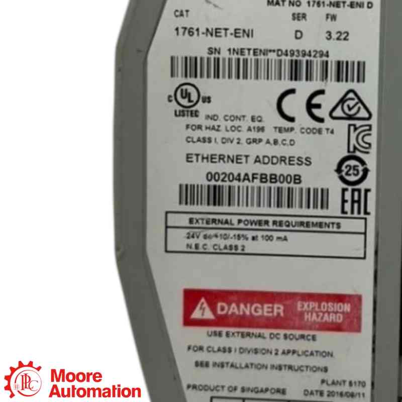 PLC 1761-NET-ENI Ethernet Interface Module