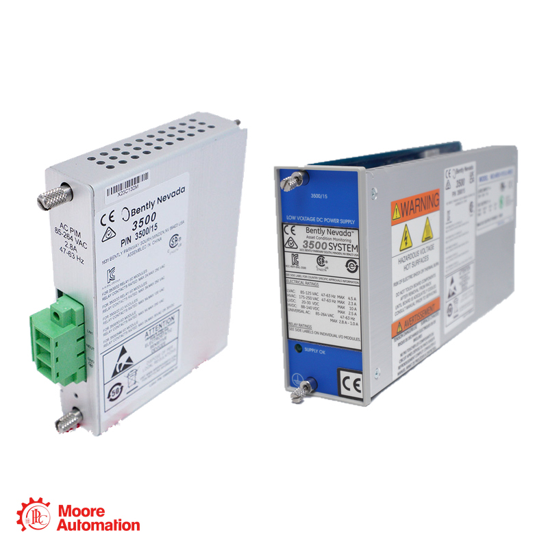 Bently Nevada 3500/15-02-02-00 Dual High-Voltage AC Power Supply Configuration
